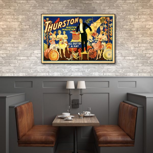 24" x 36" Thurston Out of a Hat Vintage Magic Poster Wall Art - Image 3