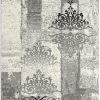 2?x 15?Gray Faded Filigree Pattern Runner Rug - Image 2