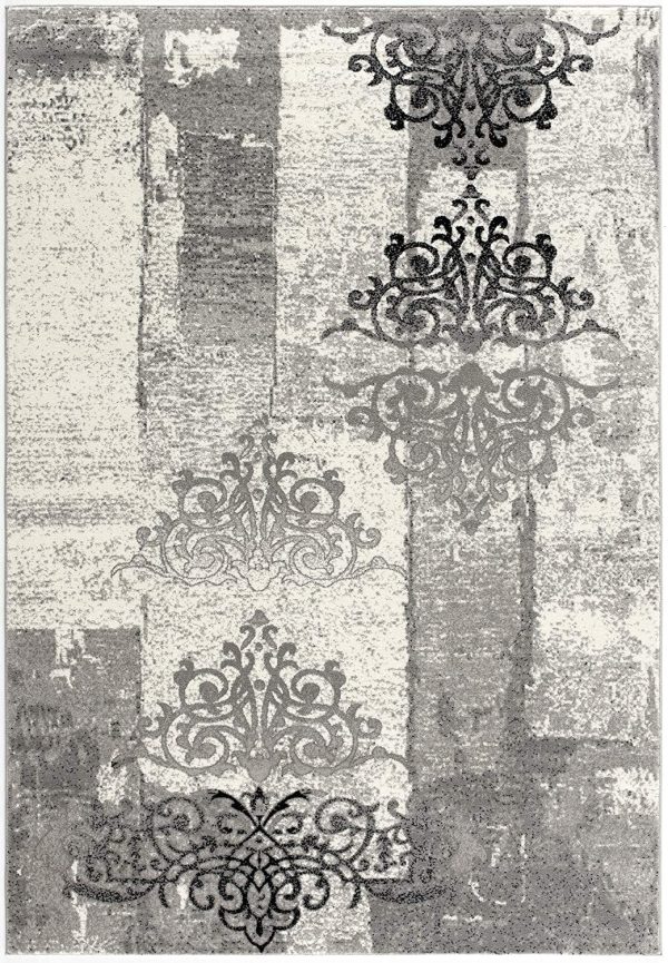 2?x 15?Gray Faded Filigree Pattern Runner Rug - Image 2