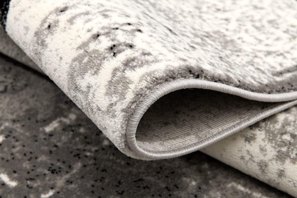2?x 15?Gray Faded Filigree Pattern Runner Rug - Image 4