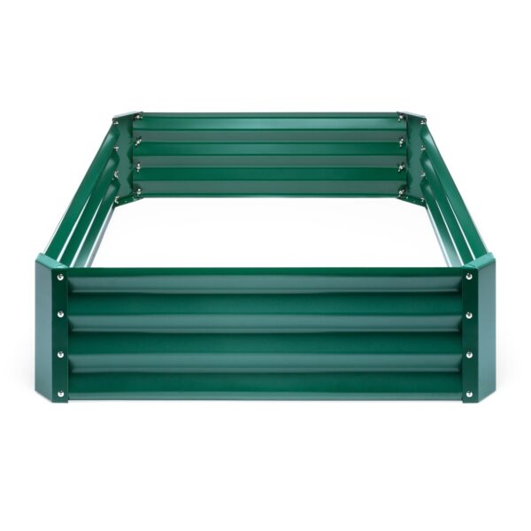 Green 4 ft x 3 ft Steel Rust Resistant Open Bottom Raised Garden Planter Bed - Image 3