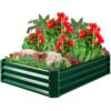 Green 4 ft x 3 ft Steel Rust Resistant Open Bottom Raised Garden Planter Bed - Image 4
