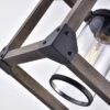 4 Light Adjustable Dimmable Rectangle Chandelier with Wrought Iron Accents - Image 3