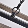 4 Light Adjustable Dimmable Rectangle Chandelier with Wrought Iron Accents - Image 4