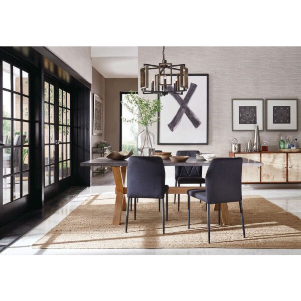 6-Light Dimmable Aged Bronze Farmhouse Pendant with Wood Accents Chandelier - Image 4