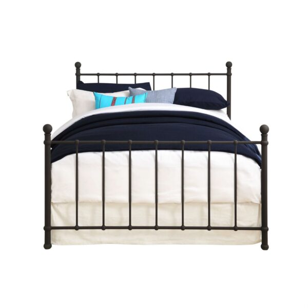 Full size Dark Bronze Metal Platform Bed with Headboard and Footboard - Image 2