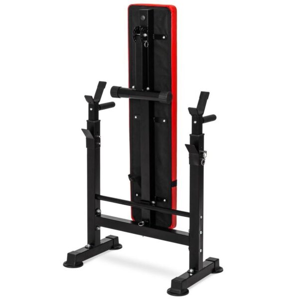 Adjustable Folding Flat Bench Press Barbell Weight Rack Home Gym - Image 2