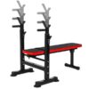 Adjustable Folding Flat Bench Press Barbell Weight Rack Home Gym - Image 4