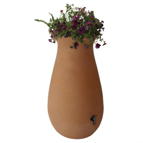 65 Gallon Urn Style Rain Barrel in Terra Cotta - Image 2