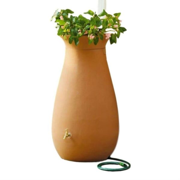 65 Gallon Urn Style Rain Barrel in Terra Cotta - Image 3