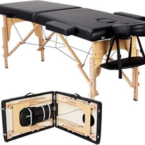 Black Adjustable Portable Massage Folding Table