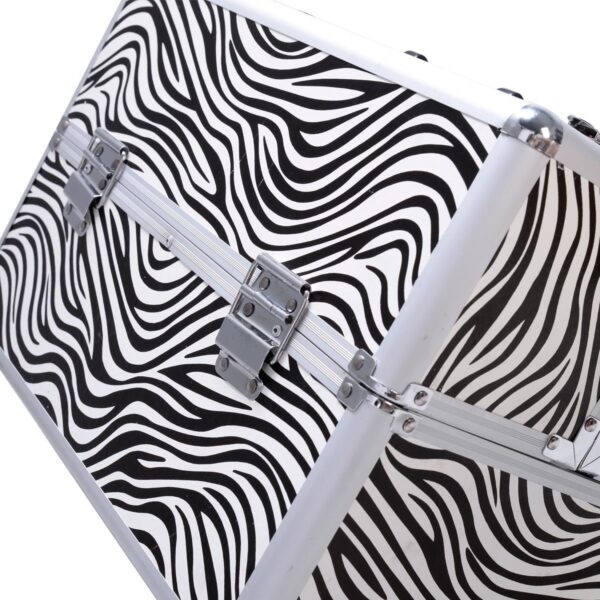 Portable Jewelry Box Makeup Storage Case Organizer in Zebra - Image 3