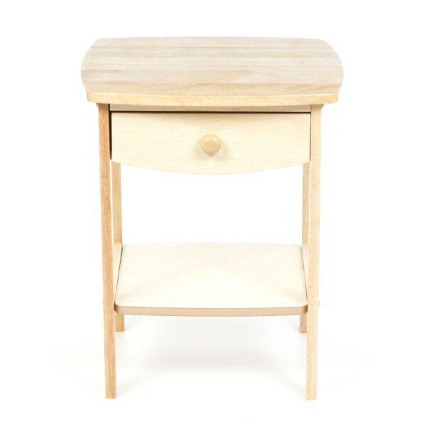Natural Wood Finish 1-Drawer Bedroom End Table Nightstand - Image 2