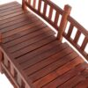 Durable Red Shorea Wood 6-Ft Garden Bridge with Hand Rails - Image 2