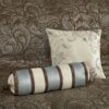 California King 12-piece Reversible Cotton Comforter Set in Brown and Blue - Image 2