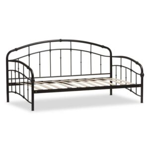 Twin size Curved Metal Daybed in Dark Antique Bronze Finish