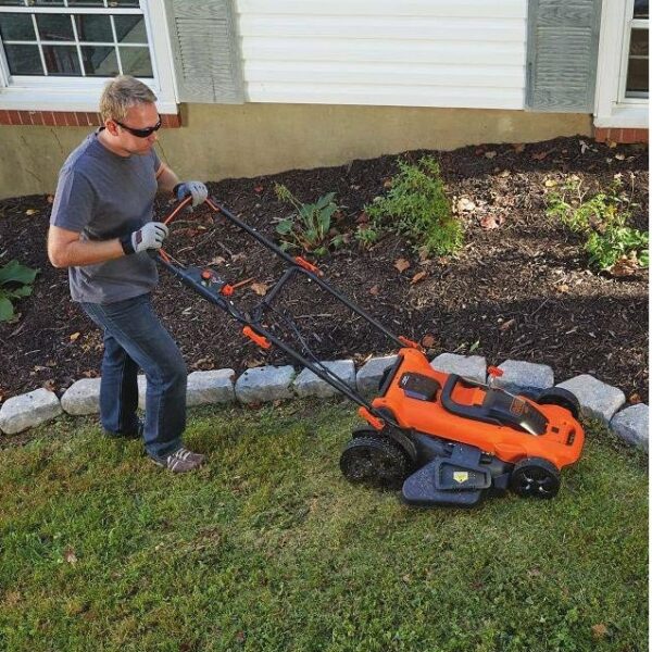 Cordless 20-inch Electric Lawn Mower with Two Lithium ion Batteries - Image 2