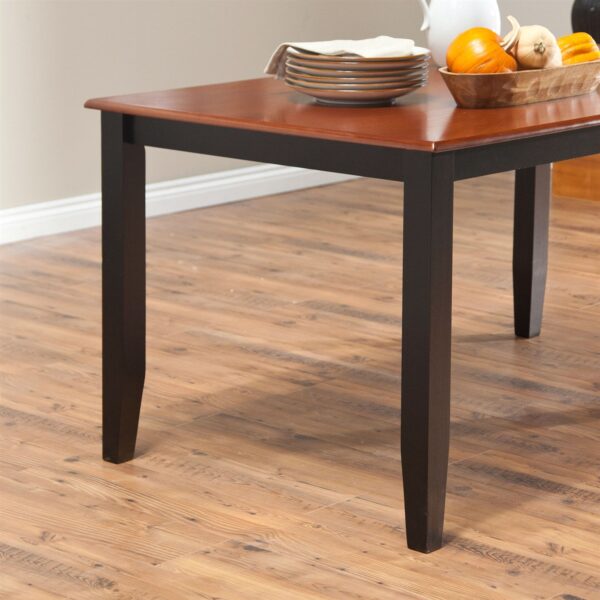 Solid Hardwood Two Tone Cherry / Black Dining Table - Seats up to 6 - Image 2