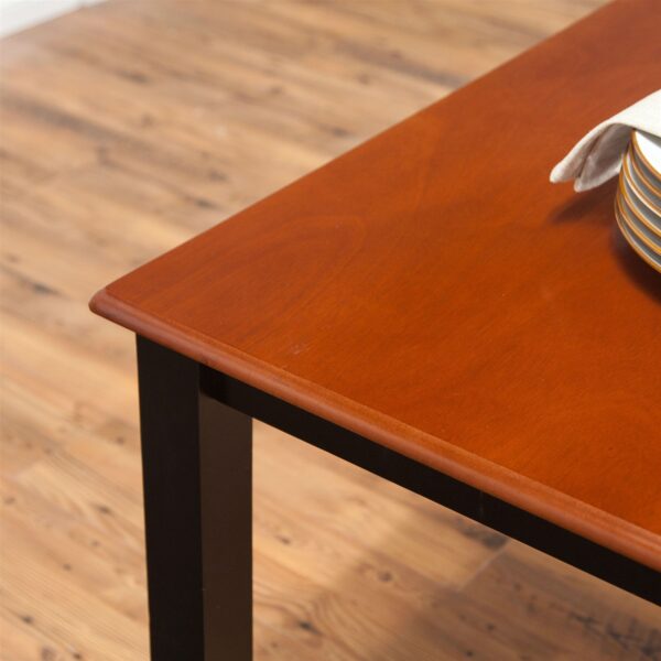 Solid Hardwood Two Tone Cherry / Black Dining Table - Seats up to 6 - Image 3