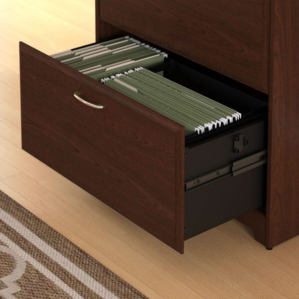 2-Drawer Lateral File Cabinet in Cherry Wood Finish - Image 2