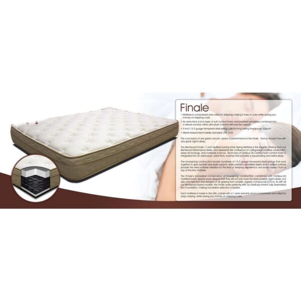 King size 11-inch Thick Quilted EuroTop Innerspring Mattress - Image 3