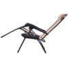 Set of 2 Beige Folding Outdoor Zero Gravity Lounge Chair Recliner - Image 5