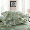 Queen 3-Piece 100-Percent Cotton Bedspread Quilt Set with Green Paisley Pattern - Image 3