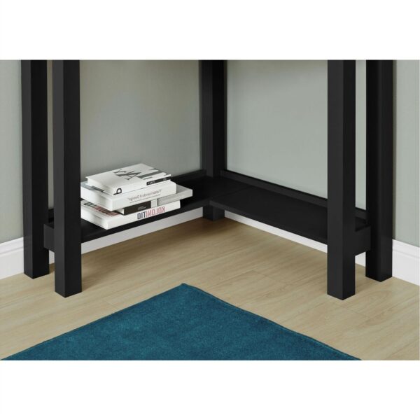Home Office Corner Desk Laptop Writing Table with Drawer in Black - Image 5