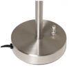 Sing Arm Table Lamp in Brushed Nickel and White Fabric Shade - Image 3