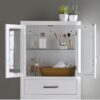 White Modern Bathroom Over the Toilet Space Saver Cabinet - Image 2
