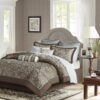 Queen 12 Piece Cotton Polyester Comforter Set Blue Paisley - Image 2
