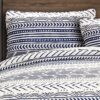 3 Piece Scandinavian Blue White Reversible Cotton Set in Full/Queen - Image 4