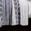 3 Piece Scandinavian Blue White Reversible Cotton Set in Full/Queen - Image 5