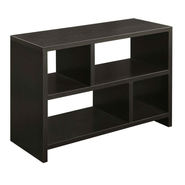 Modern 2-Shelf Bookcase Console Table in Espresso Wood Finish - Image 2