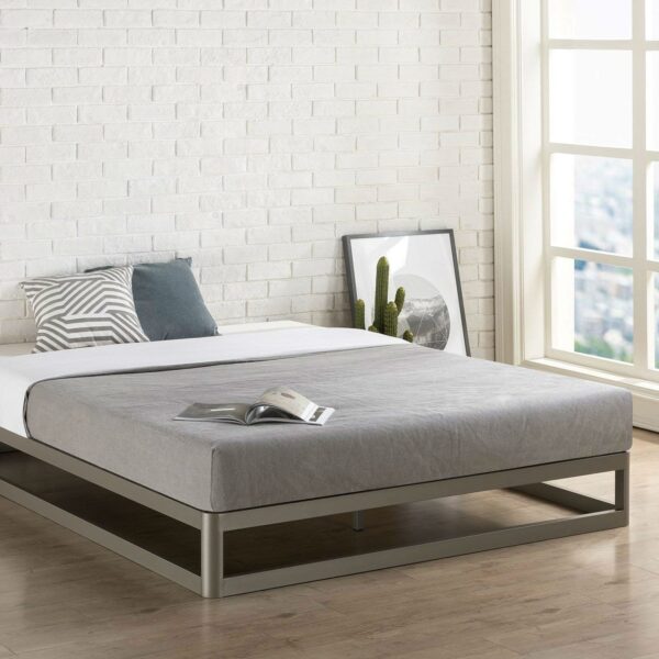 King size Modern Low Profile Heavy Duty Metal Platform Bed Frame - Image 2