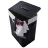 Black Bamboo Laundry Hamper with Removable Liner - Image 2