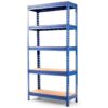 Heavy Duty 60 inch Adjustable 5-Shelf Metal Storage Rack in Navy Blue