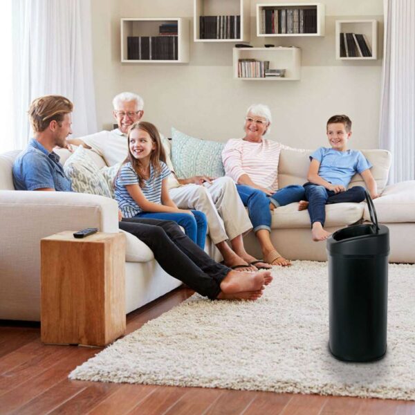 Black 13-Gallon Kitchen Trash Can with Touch Free Motion Sensor Lid - Image 3