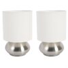 Set of 2 Bedroom Table Lamp Night Light with Touch On Off Sensor