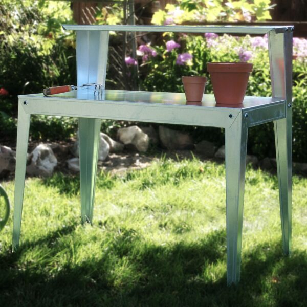 24 x 44 inch Galvanized Steel Top Utility Table Workbench Potting Bench - Image 3