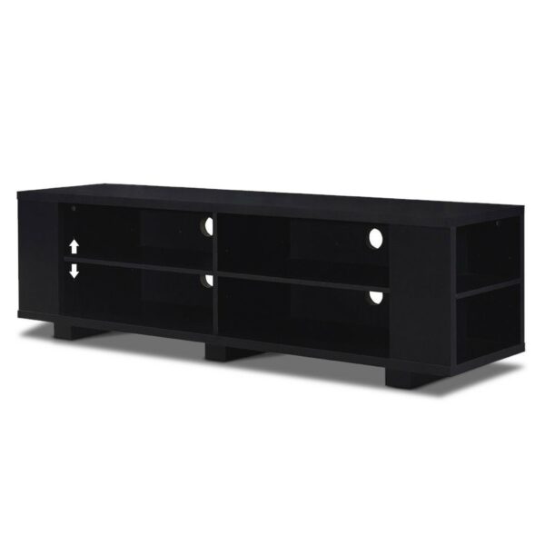 Modern Entertainment Center in Black Wood Finish - Holds up to 60-inch TV - Image 4