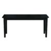 Solid Wood Entryway Accent Bench in Black Finish - Image 2