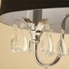 Chrome 3-light Black Shade Crystal Chandelier - Image 2