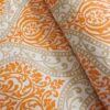 California King size 5-Piece Comforter Set in Orange Damask Print - Image 5