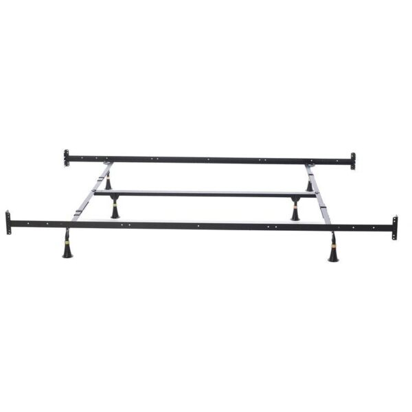 California King Heavy Duty Metal Bed Frame with Headboard Footboard Brackets - Image 2