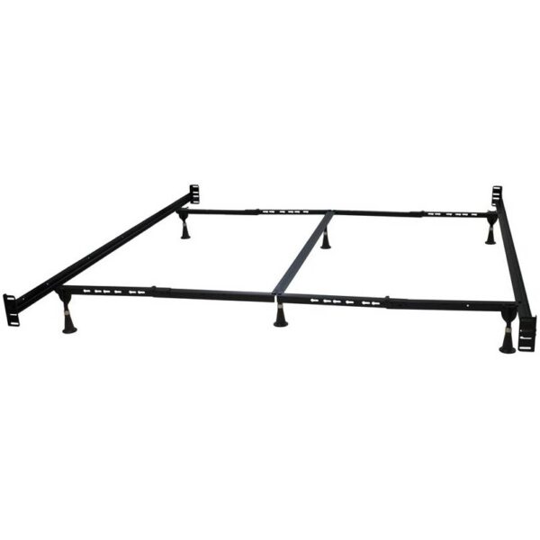 California King Heavy Duty Metal Bed Frame with Headboard Footboard Brackets - Image 3