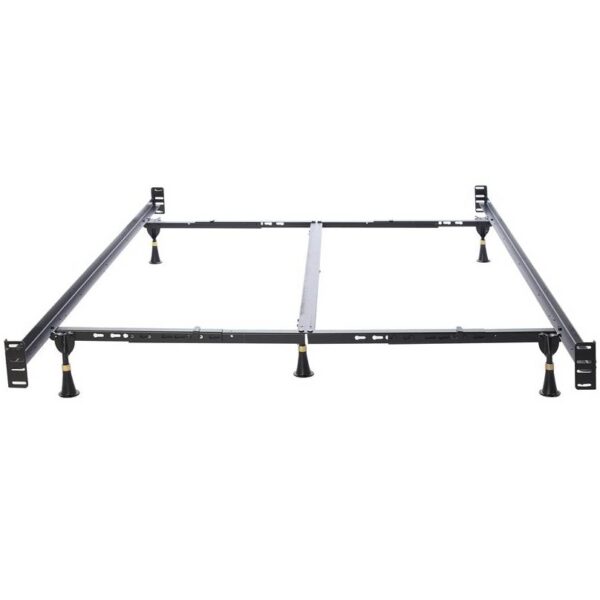 California King Heavy Duty Metal Bed Frame with Headboard Footboard Brackets - Image 4
