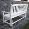 4-Ft Outdoor Patio Glider Chair Loveseat Bench in White Wood Finish - Image 3