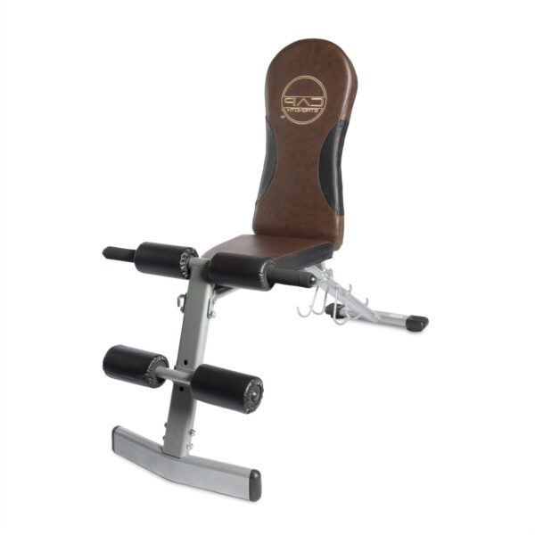 Adjustable 4-Position Incline Decline Flat Upright Fitness Bench Leg Raises - Image 2