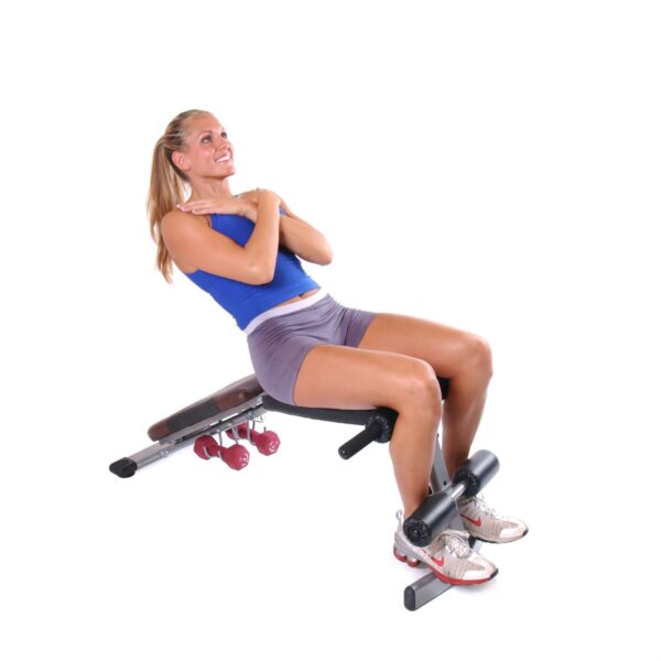 Adjustable 4-Position Incline Decline Flat Upright Fitness Bench Leg Raises - Image 4